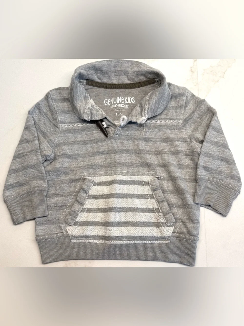 Genuine Kids OshKosh 18M Hoodie & Plaid Shirt Set